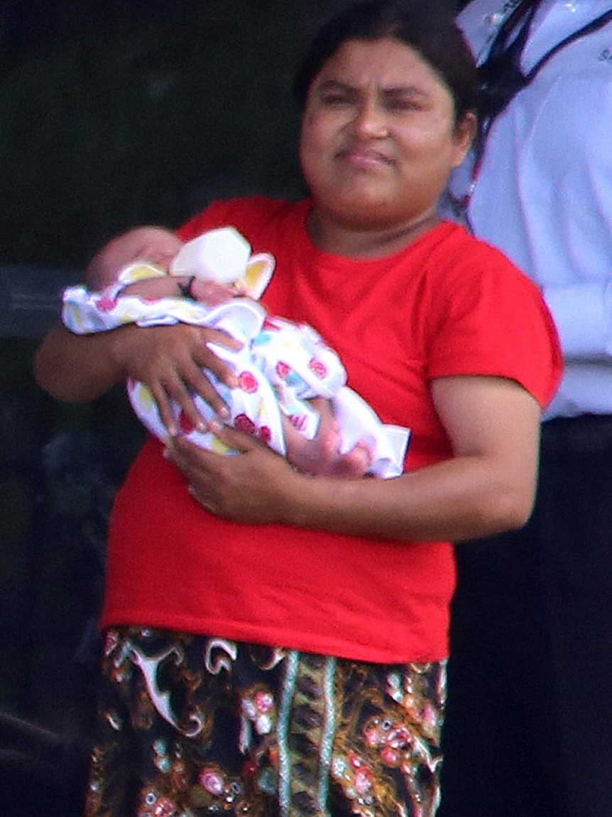Asylum seeker Latifa, with her baby Ferouz