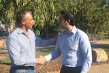 NT Chief Minister Adam Giles and candidate for Casuarina Dr Harry Kypreos.