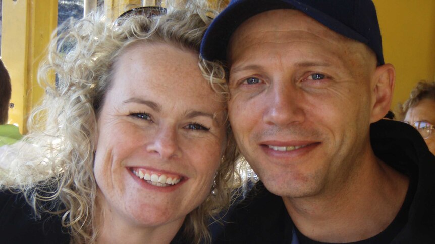 Paramedic Michael Wilson who died while rescuing an injured canyoner, with his wife Kellie