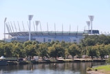 A picture of the MCG as seen from Princes Bridge.