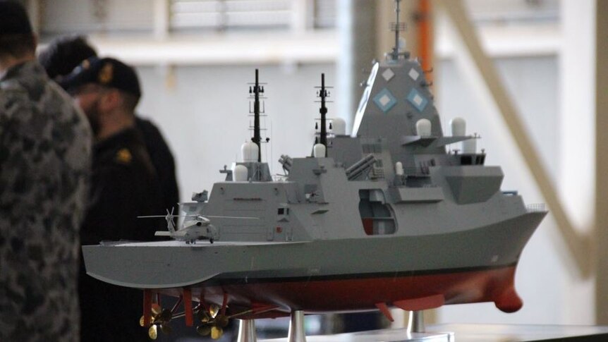 A model of a ship to be built in Adelaide