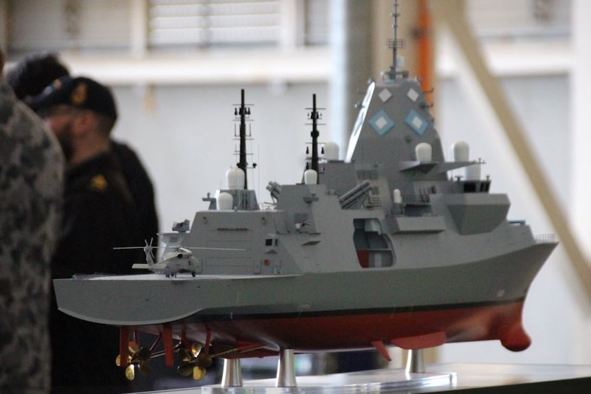 A model of a ship to be built in Adelaide