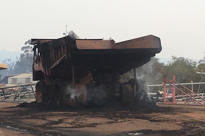 Truck destroyed by Yarloop fire