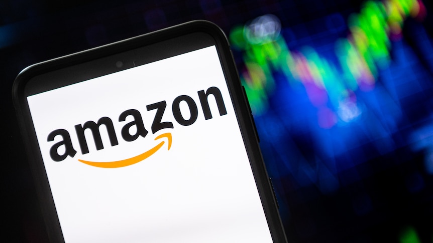 In this photo illustration a Amazon logo seen displayed on a smartphone.