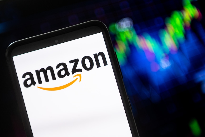 In this photo illustration a Amazon logo seen displayed on a smartphone.