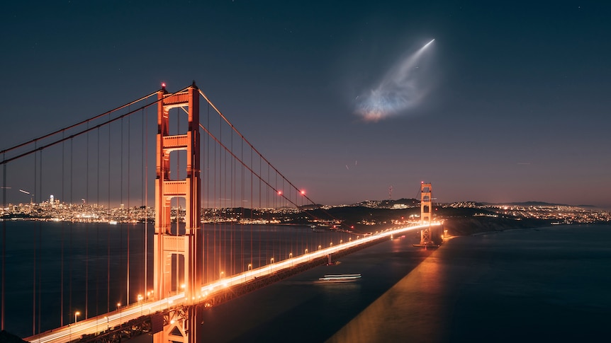 Spectacular SpaceX launch captured over California