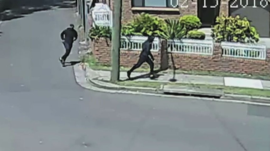 CCTV footage shows two men fleeing after the shooting of Mahmoud Hawi
