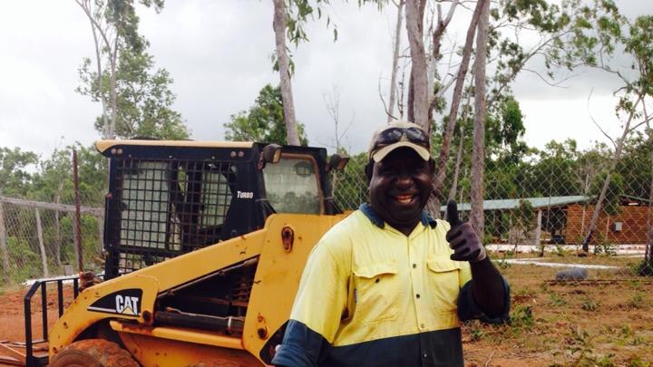 Locals involved in construction for Garma 2014