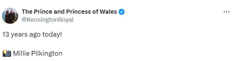 A screenshot of a tweet that says "13 years ago today!"