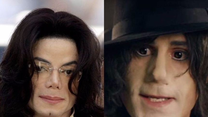 Michael Jackson (left) and Joseph Fiennes (right).