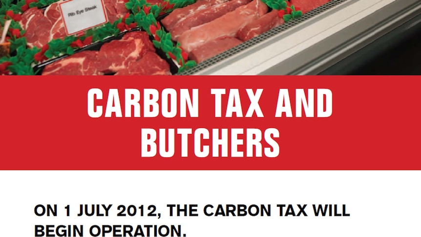 Anti-carbon tax poster