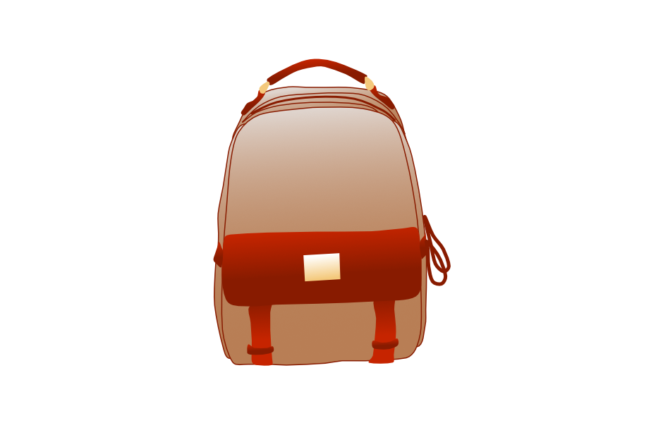 An illustration of a school backpack