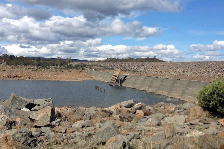 Great Lake dam in central Tasmania