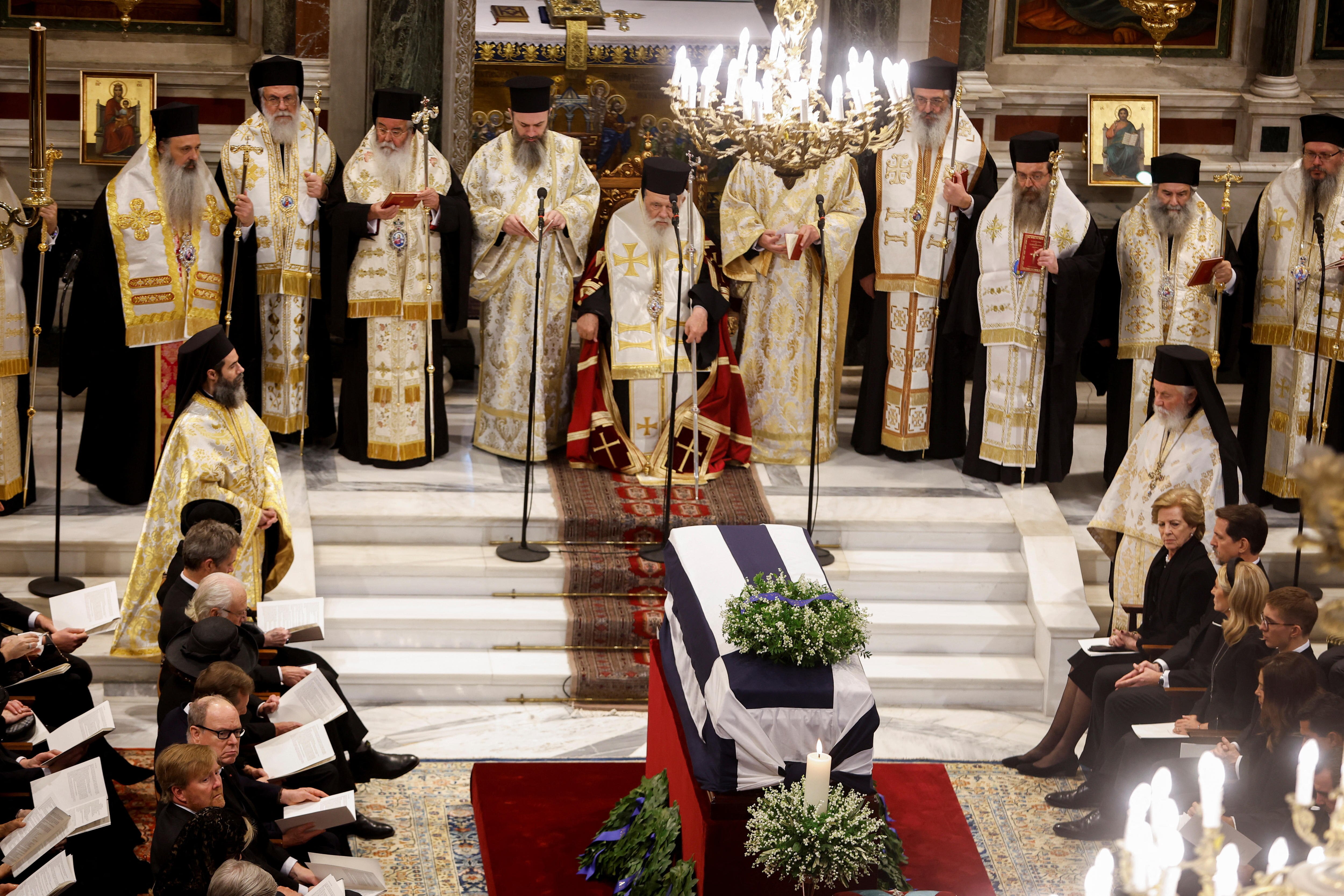 Europe's royals bid farewell to Greece's former king, Constantine II