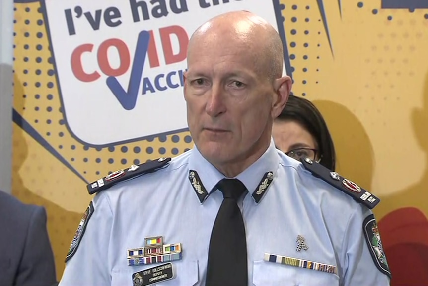 Deputy Police Commissioner Steve Gollschewski  at press conference