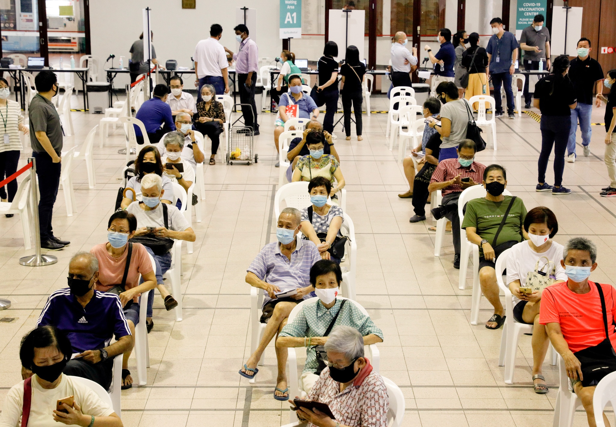 Vaccination centre in Singapore