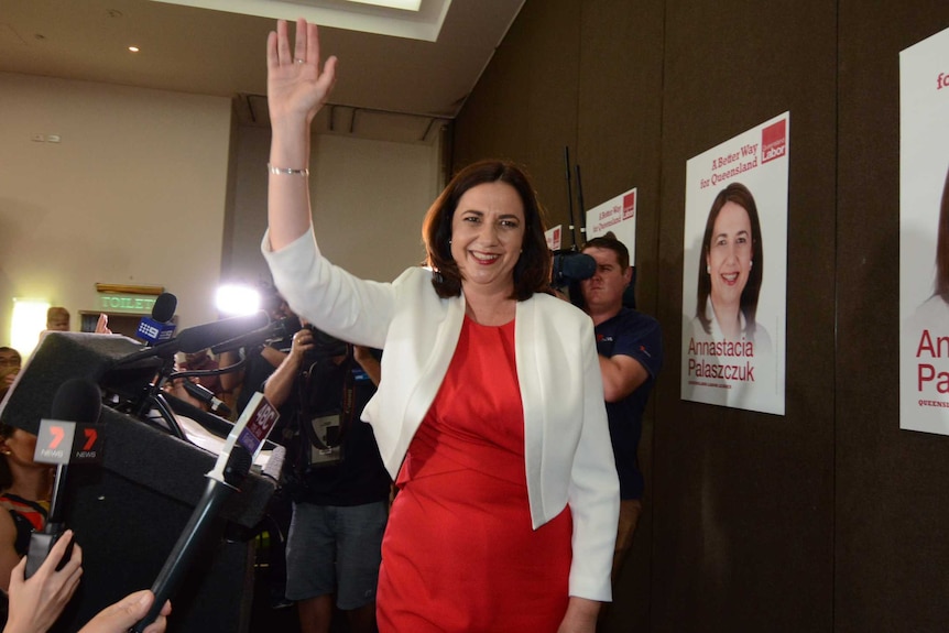 Annastacia Palaszczuk on election night