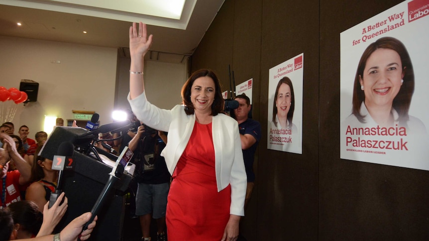 Annastacia Palaszczuk on election night