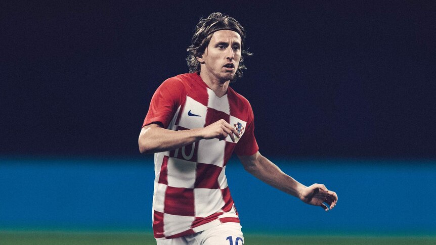 Luka Modric in Croatia's World Cup kit