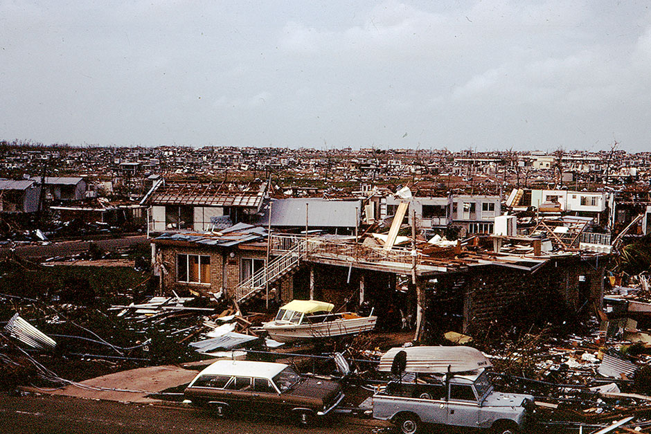 Northern suburbs like Alawa were devastated, 1974
