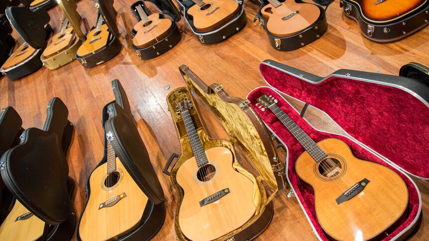 About 130 guitars were donated to the UTAS Conservatorium of Music