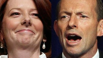 Composite: Julia Gillard and Tony Abbott (Reuters)