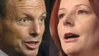Julia Gillard and Tony Abbott (AAP/Getty Images) 340