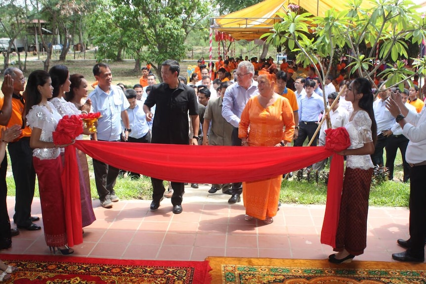 Geraldine Cox at an opening for a new orphanage