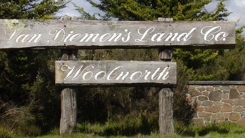 Van Diemen's Land Company sign at Woolnorth