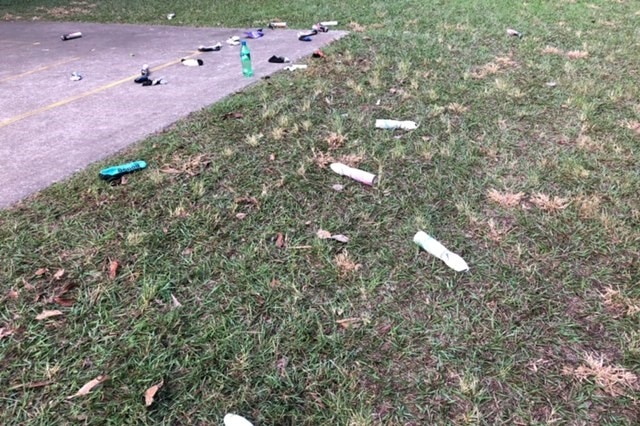 Debris is scattered among several parks in brisbane as a result of the activity.