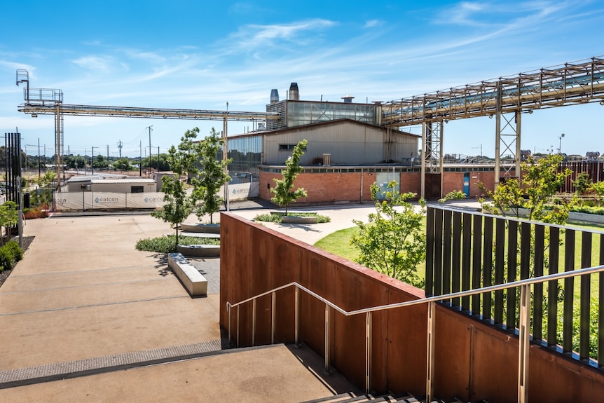 Old manufacturing infrastructure at a site in Adelaide.