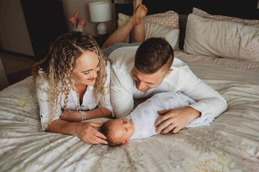 The Clarksons with Wynter soon after she was born and before her diagnosis.