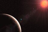 Artist's impression of the planetary system Gliese 581