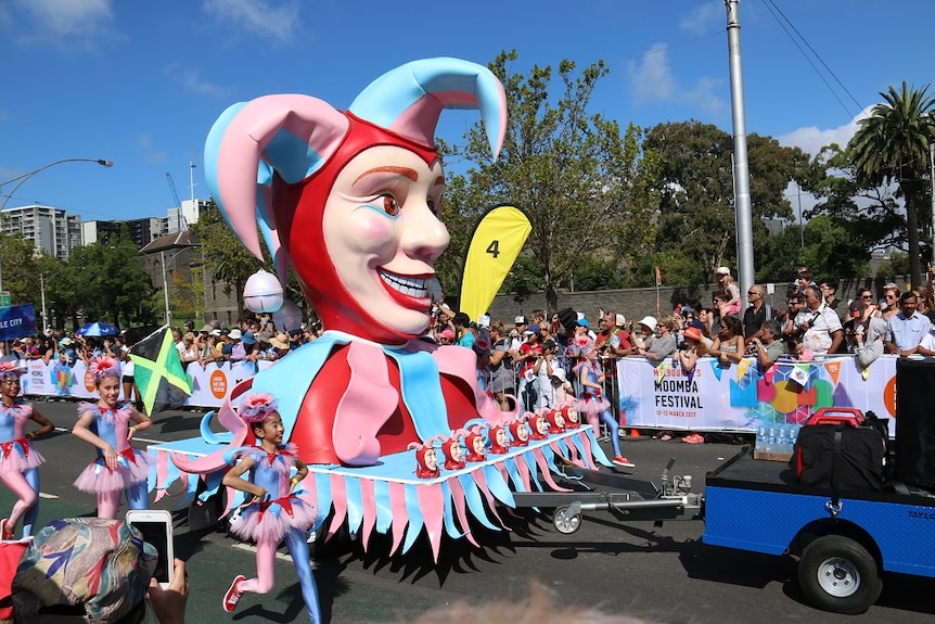 Colourful floats attracted large crowds at Moomba