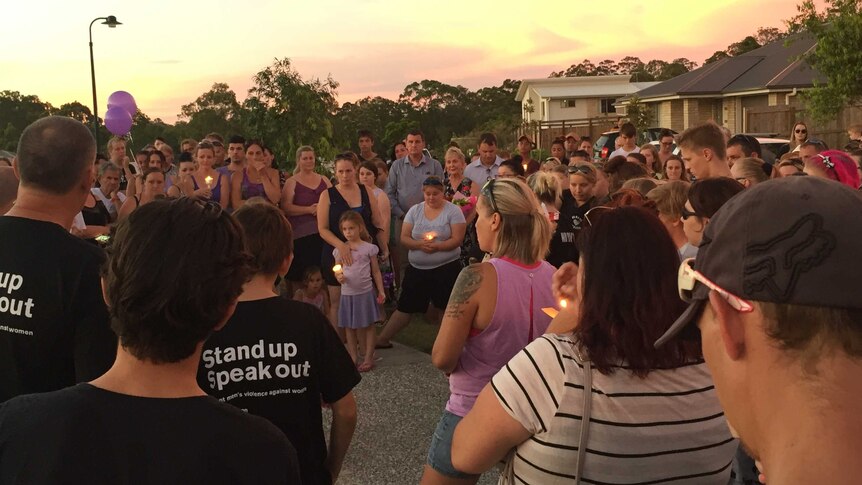 Candlelight vigil for Teresa Bradford.