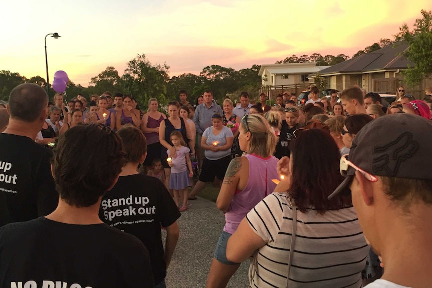 Candlelight vigil for Teresa Bradford.