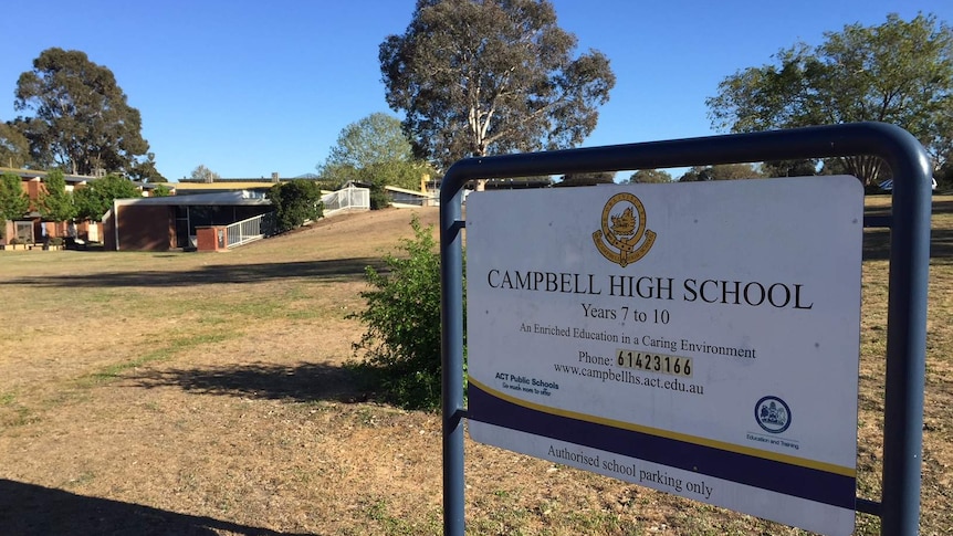 The sign for Campbell High School.