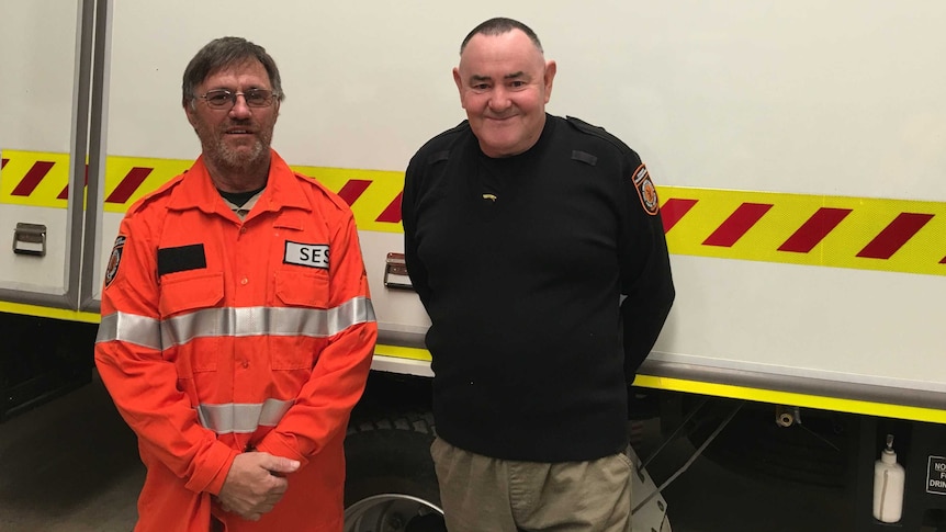 Gnowangerup SES's Les Nayda (right) and Peter Blows (left)