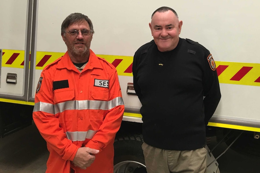 Gnowangerup SES's Les Nayda (right) and Peter Blows (left)