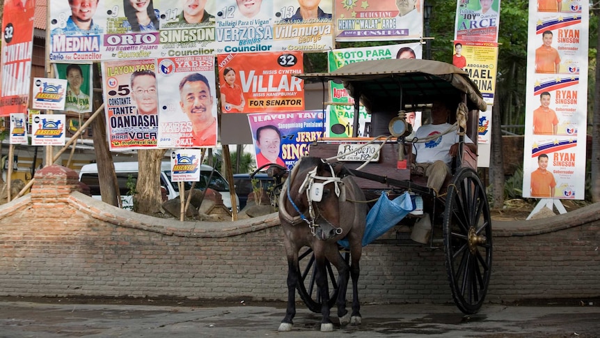Election posters ahead of the 2013 Philippines election