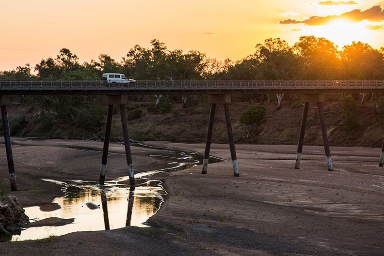 A photo of a bridge at Fitzroy Crossing