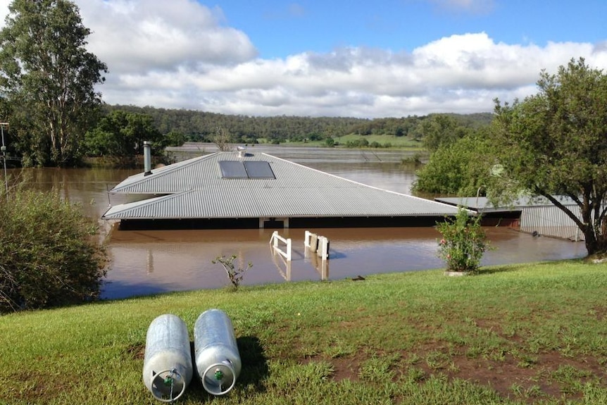 Home under water in Grafton