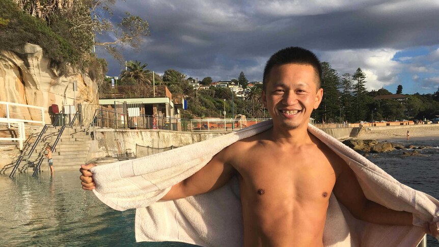 Jeff Huang swims at Bronte Baths ocean pool almost every day.