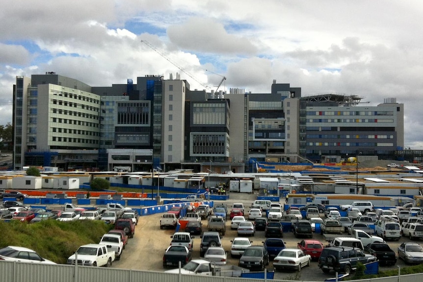 The construction site at the Gold Coast University Hospital.