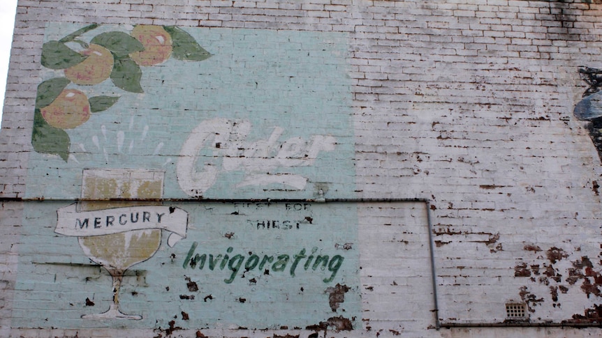 Hand painted cider sign in St John Street, Launceston