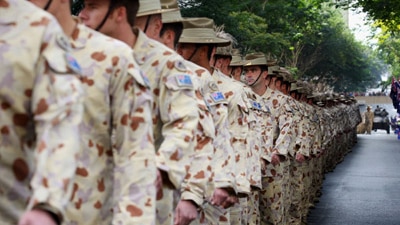 File photo: Australian Troops Attend Welcome Home Parade, June 2008 (Getty Images: Bradley Kanaris)