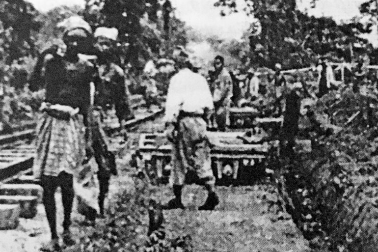 Malaysian Tamils during the construction of Thai-Burma Railway