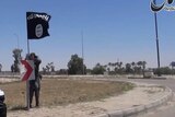 Islamic State flag in Ramadi