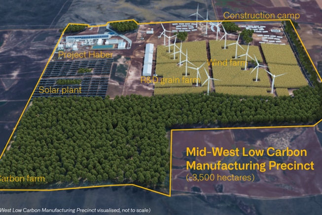Computer graphics of planned Mid West Low Carbon Manufacturing Precinct