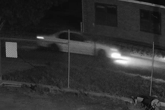 A white car on CCTV.